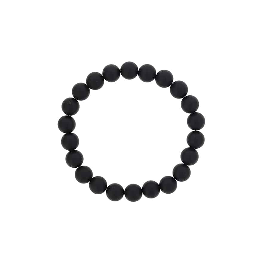 Black Agate Beaded Bracelet